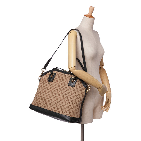 Pre-Loved Gucci Large GG Canvas Charm Dome Satchel - Picture 10 of 10